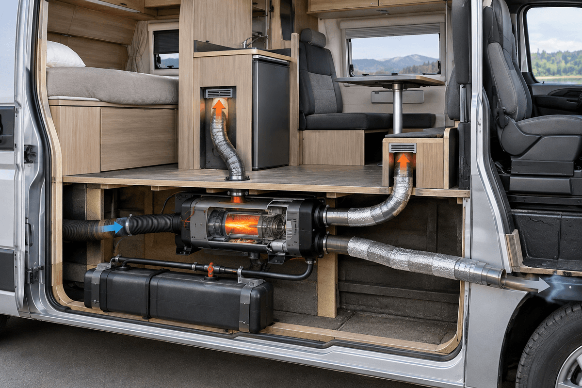 Chauffage diesel en fourgon : installation et sécurité