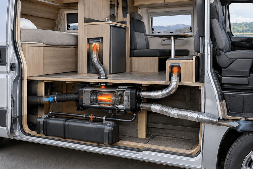 Chauffage diesel en fourgon : installation et sécurité