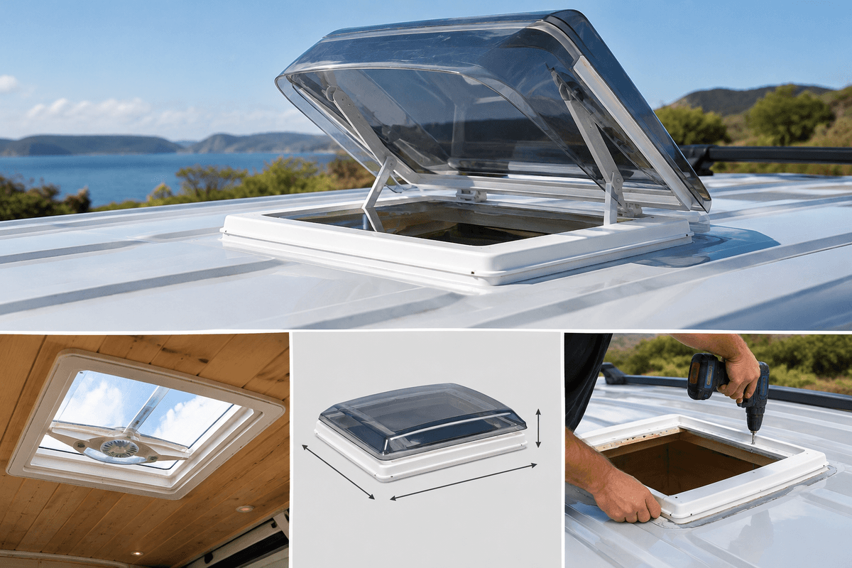 Lanterneau de fourgon : dimensions, ventilation et pose